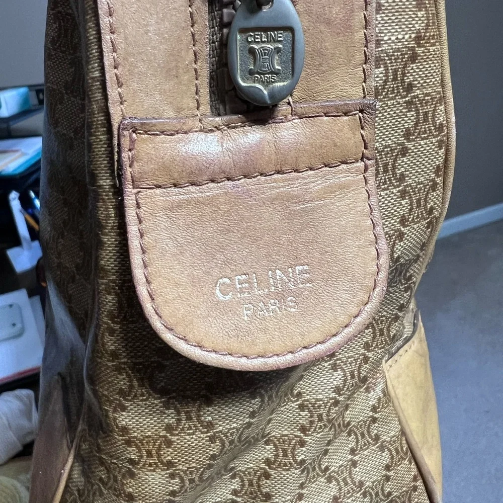 Celine Tan Leather Handbag